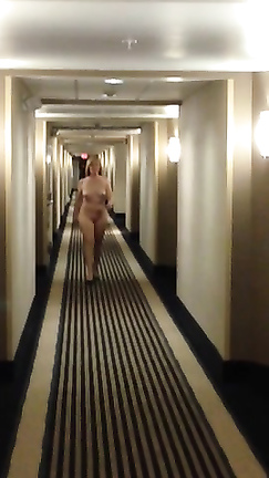 Walking nude through the hotel