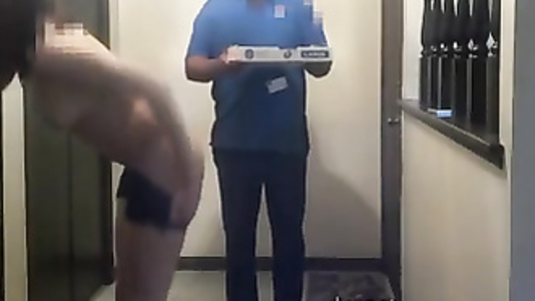 Flashing The Delivery Guy