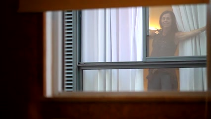 Jerking off in front of my hotel window