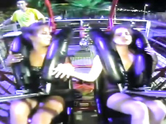 Upskirts on the amusement ride