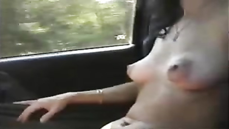 wife shows her tits to truckers