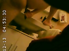 Stepsister shaves her legs and pussy at the sink