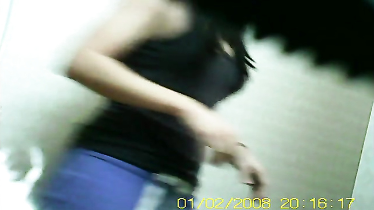 Hidden cam caught busty black