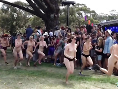 Popular nudist race footage in slow motion