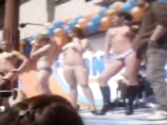 Topless dance contest with ladies competing for prizes