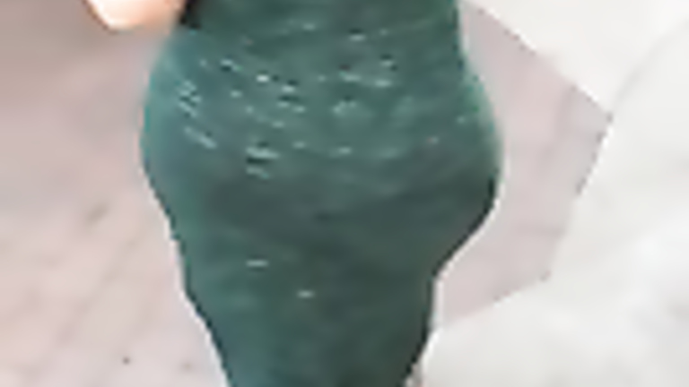 Thick ass chick in a tight dress