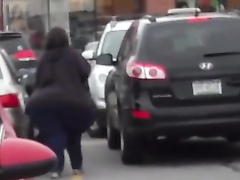 Woman with huge ass filmed on the street by random guy