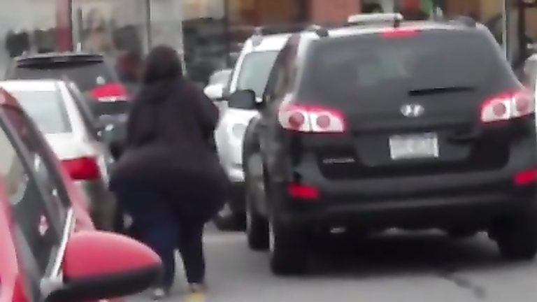 Woman with huge ass filmed on the street by random guy