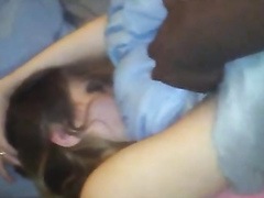 Sleeping girlfriend has the sexiest shaved crotch