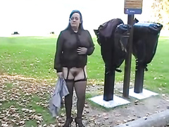 Wife flaunts her nearly naked body in public