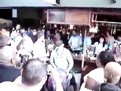 Bartender flips a girl and the crowd goes wild